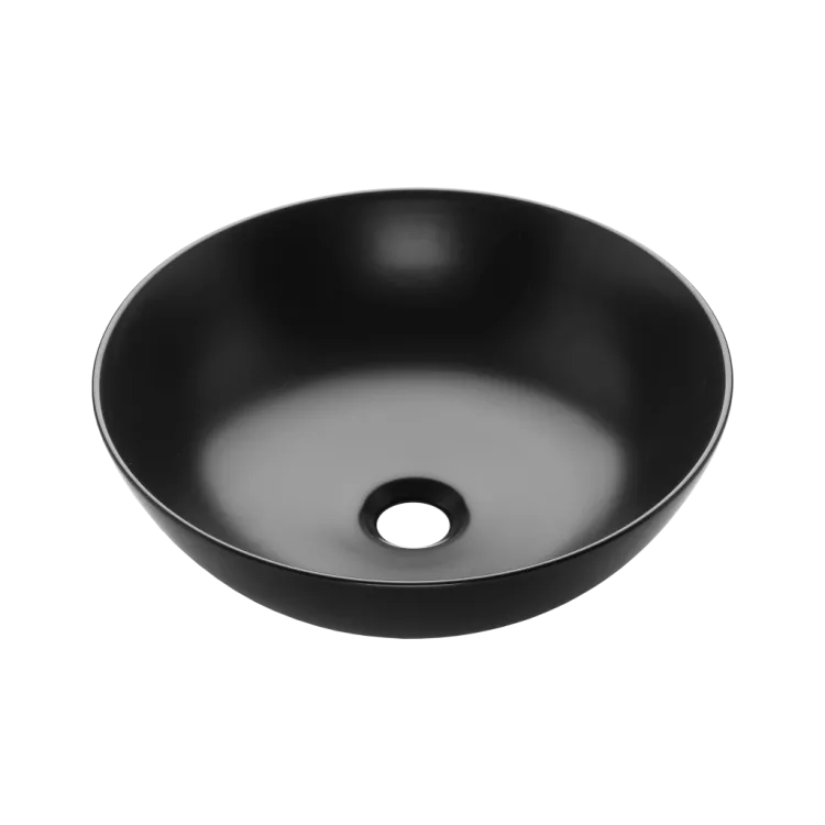 Invena UMYWALKA NABLATOWA TINOS TREND, 39,5 CM, CZARNY PÓŁMAT CE-43-005-C