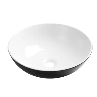 Invena Umywalka nablatowa TINOS czarno/biały CE-43-041-C