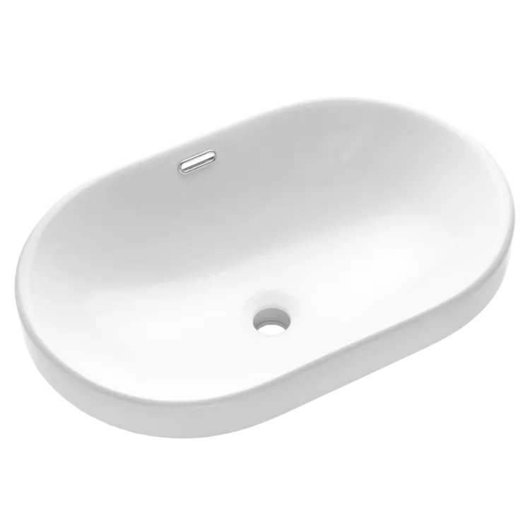 Invena UMYWALKA WPUSZCZANA W BLAT EGINA 60 CM OWALNA CE-52-060-W