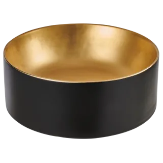 Invena Umywalka nablatowa KOS czarno/złoty mat CE-38-017-C