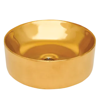 Invena Umywalka nablatowa KOS złoty CE-38-009-C