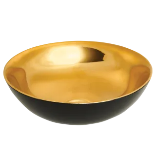 Invena Umywalka nablatowa TINOS czarno/złoty połysk...