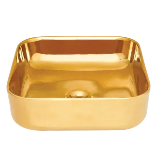 Invena Umywalka nablatowa MALAGA złoty CE-39-009-C