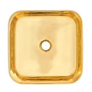 Invena Umywalka nablatowa MALAGA złoty CE-39-009-C