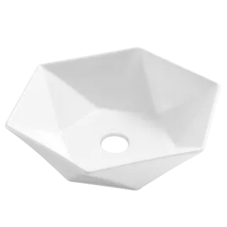 Invena Umywalka nablatowa NAKSOS biały CE-55-001-C