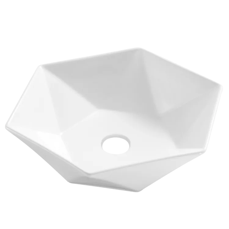 Invena Umywalka nablatowa NAKSOS biały CE-55-001-C