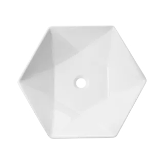 Invena Umywalka nablatowa NAKSOS biały CE-55-001-C