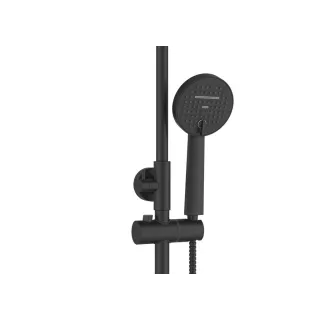 Invena DESZCZOWNIA Z BATERIĄ NATRYSKOWĄ KALITEA TREND CZARNA AU-72-004-V