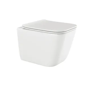 Invena Miska WC bezkołnierzowa PAROS biały z deską...