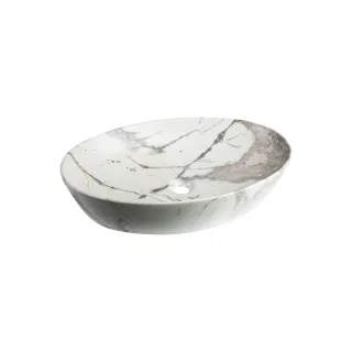 Invena Umywalka nablatowa KAFE beż/brąz mat CE-62-721-C