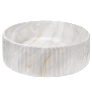 Invena UMYWALKA NABL GLAMOUR TREND 36CM OKR RYFL EFEKT MARM SZARY/BEŻ CE-63-703-C