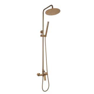 Invena Deszczownia z baterią natryskową Neri Plus miedź...