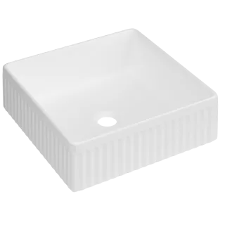 Invena Umywalka nablatowa ryflowana, kwadratowa Glamour,...