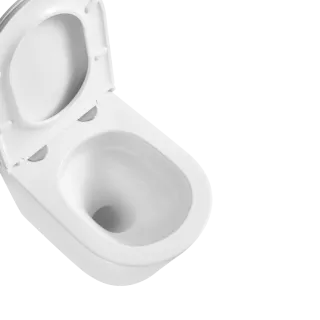 Invena MISKA WC PODWIESZANA, QFS, LIMNOS OKRĄGŁA, Z DESKĄ WOLNOOPADAJĄCĄ CE-93-001-L