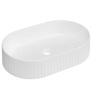 Invena Umywalka nablatowa ryflowana, owalna Glamour,...