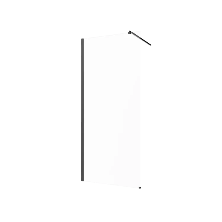 Invena Kabina walk-in szkło transparentne profil czarny AK-32-121-S