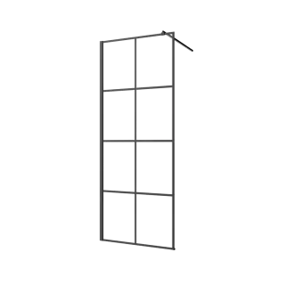 Invena Kabina walk-in szkło - geometryczna kratka profil...
