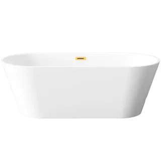 Invena Wolnostojąca wanna Limnos, 170 cm w komplecie z...