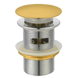 Invena Wolnostojąca wanna Limnos, 170 cm w komplecie z syfonem i korkiem/odpływem w kolorze złotym AN-00-190-KPL