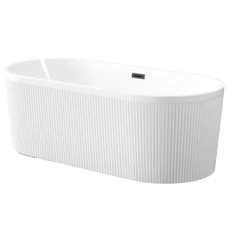 Invena WANNA WOLNOST. RYFLOWANA 170 CM GLAMOUR TREND SYF.CZARNY AN-01-140-KPL