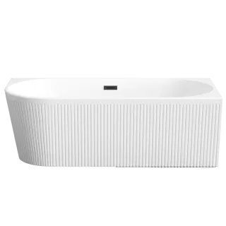 Invena Wolnostojąca wanna przyścienna, ryflowana  Glamour...