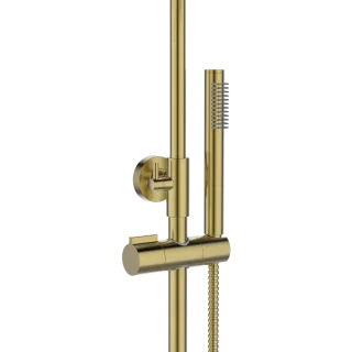 Invena Deszczownia z baterią natryskową Alonia złoto szczotkowane AU-70-D09-V