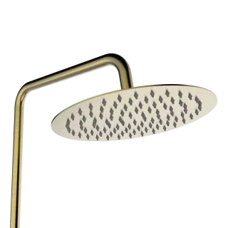 Invena Deszczownia z baterią natryskową Alonia złoto szczotkowane AU-70-D09-V