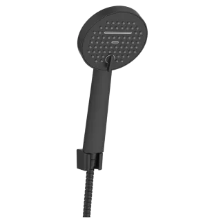 Invena ZESTAW NATRYSKOWY NA DRĄŻKU MOONLIGHT, CZARNY / ROSE GOLD 2F AU-77-Z14-V