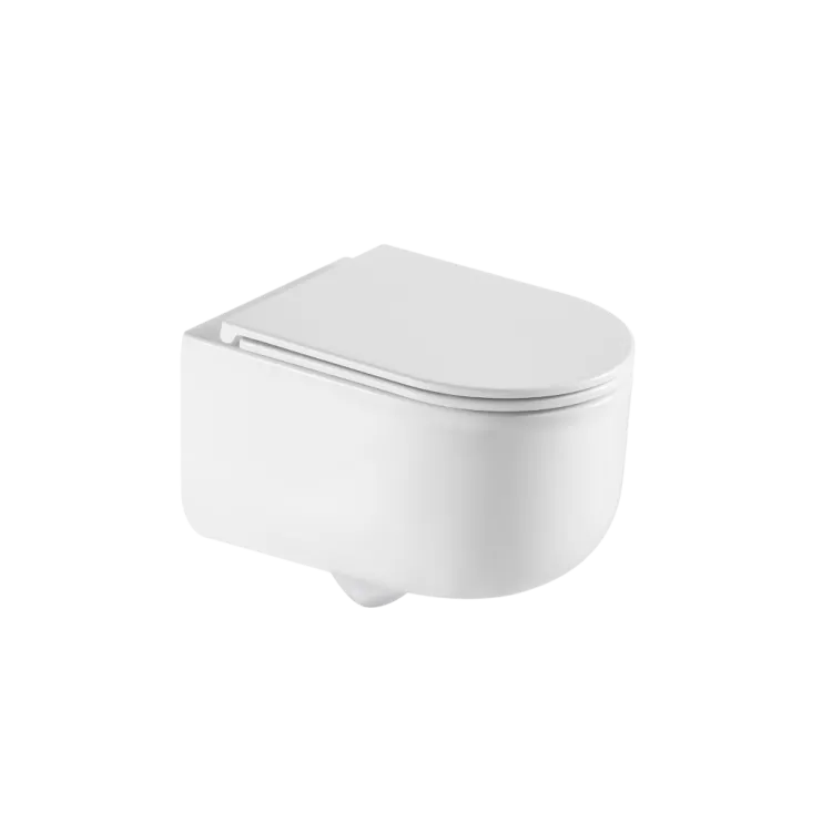 Invena MISKA WC PODWIESZANA, QFS, KORFU OKRĄGŁA, Z DESKĄ WOLNOOPADAJĄCĄ CE-95-001-L