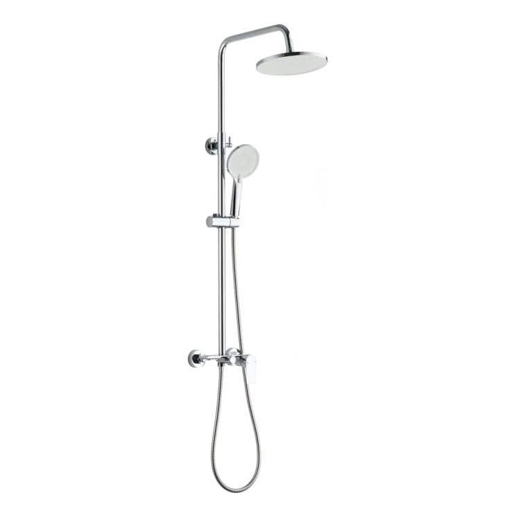 Invena Deszczownica Prysznicowa Zestaw Prysznicowy z Baterią RIKIA Chrom AU-24-B01-G