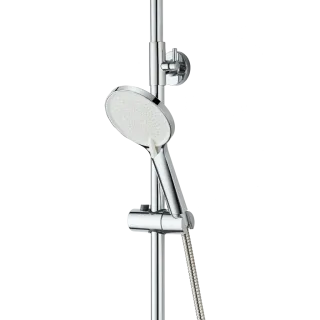 Invena Deszczownica Prysznicowa Zestaw Prysznicowy z Baterią RIKIA Chrom AU-24-B01-G