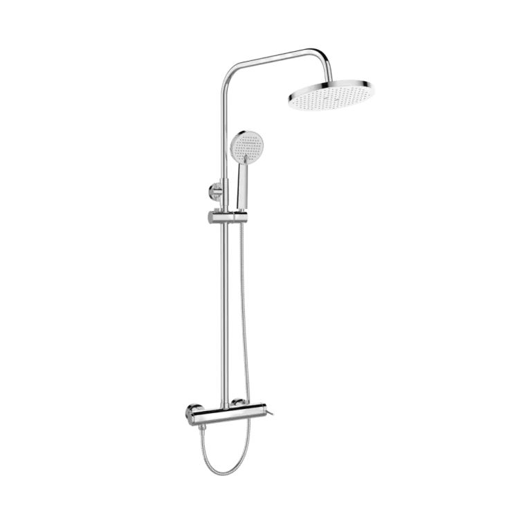 Invena DESZCZOWNIA Z BATERIĄ NATRYSKOWĄ KALITEA TREND CHROM AU-72-001-V