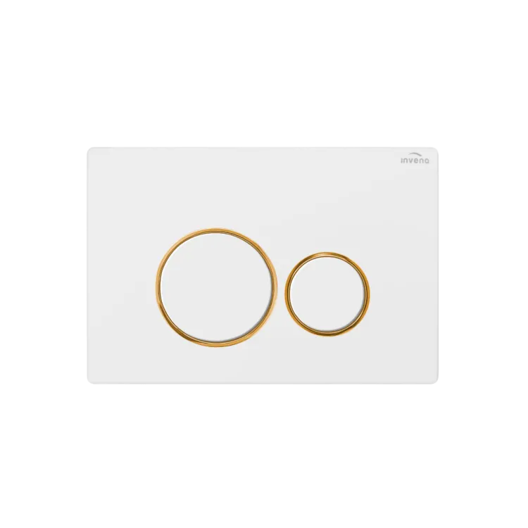 Invena PRZYCISK SPŁUKUJĄCY DO STELAŻA PODTYNKOWEGO, 604 BIAŁO - ZŁOTY CC-04-013-S