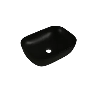 Invena Umywalka nablatowa VITORIA czarny CE-48-005-W