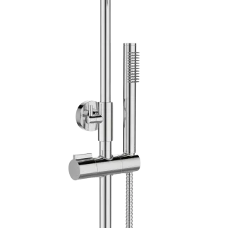 Invena Deszczownia z baterią natryskową Alonia chrom AU-70-D01-V