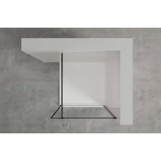 Invena KABINA WALK-IN II 110X200CM RAMKA 8MM SHINY-GLASS CZARNY AK-32-118-S