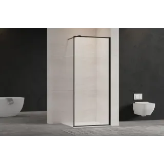 Invena KABINA WALK-IN II 110X200CM RAMKA 8MM SHINY-GLASS CZARNY AK-32-118-S