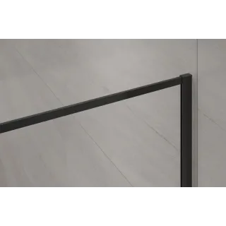 Invena Kabina walk-in szkło w ramie czarnej profil czarny AK-32-108-S