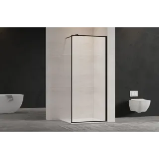 Invena KABINA WALK-IN II 80X200CM RAMKA 8MM SHINY-GLASS CZARNY AK-32-188-S