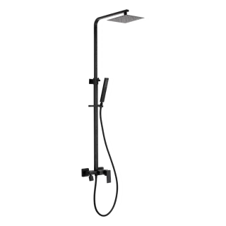 Invena Deszczownia Paros z baterią natryskową, czarna...