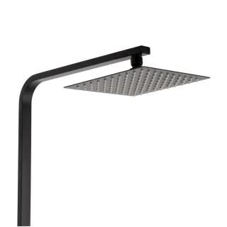 Invena Deszczownia Paros z baterią natryskową, czarna AU-33-B04-C