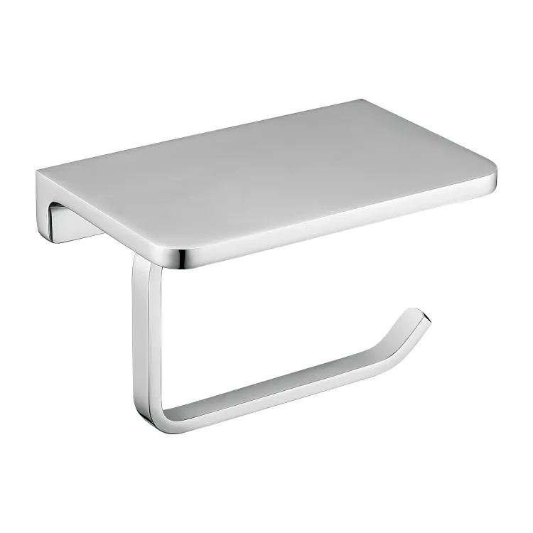 Omnires UNI uchwyt na papier toaletowy z półką na telefon komórkowy, chrom połysk UN10525CR