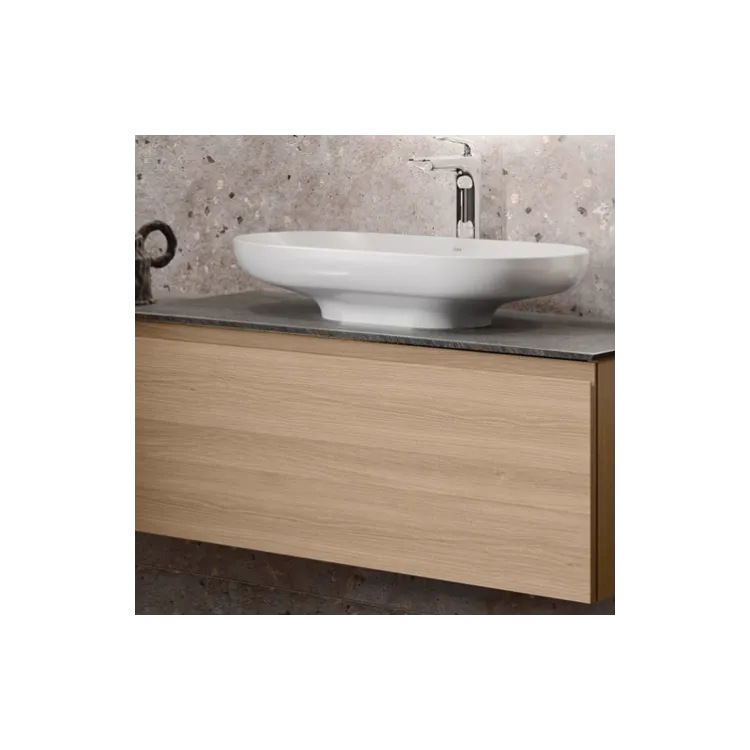 RAK Ceramics DES UMYWALKA NABLATOWA 70X35CM OWALNA BIAŁY POŁYSK DESCT7000AWHA