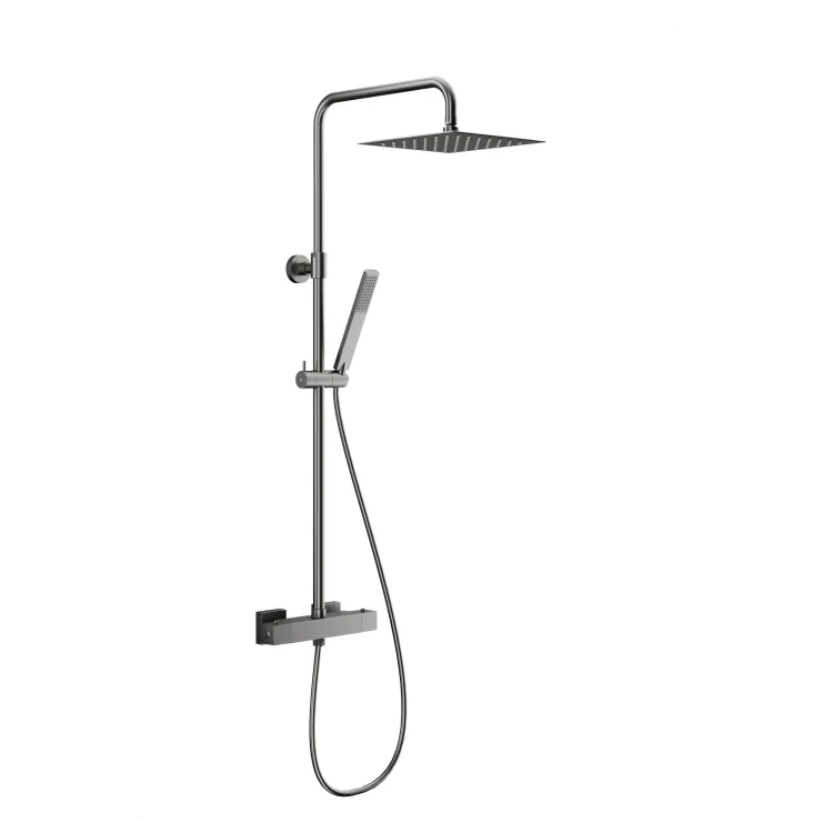 KFA Armatura LOGON PREMIUM GUN METAL GREY deszczownia z baterią termostatyczną 5746-920-61