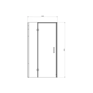 Omnires MANHATTAN drzwi prysznicowe uchylne, 110 cm, chrom ADP11XLUX-TCRTR