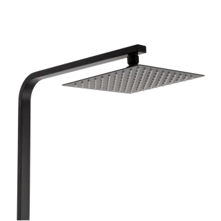 Invena DESZCZOWNIA Z BATERIĄ NATRYSKOWĄ PAROS TREND CZARNA AU-33-B04-C