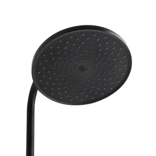 Invena DESZCZOWNIA Z BATERIĄ TERMOSTATYCZNĄ VOLOS, CZARNA AU-37-T04-V