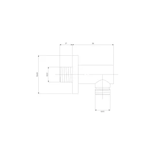 Omnires przyłącze kątowe, chrom połysk S008CR