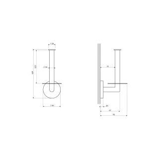 Omnires MODERN PROJECT uchwyt na papier toaletowy zapasowy, chrom połysk MP60530CR
