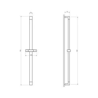 Omnires drążek prysznicowy, 78 cm, chrom połysk DR08CR